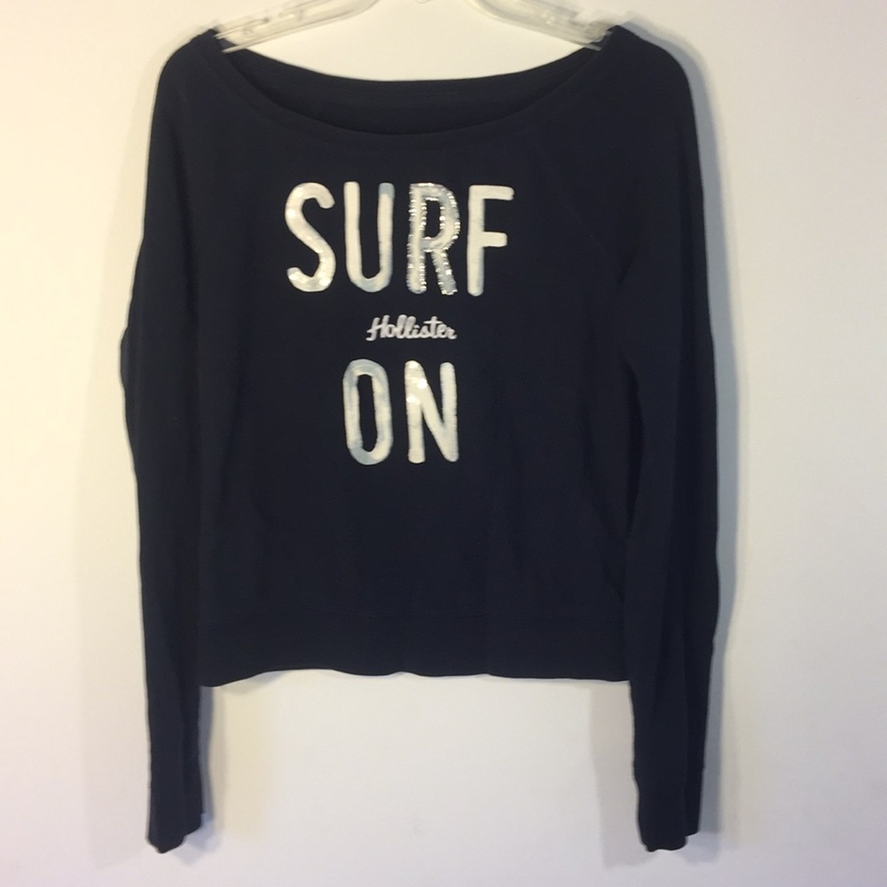 Hollister Women’s XS Navy Blue Long Sleeve Top
